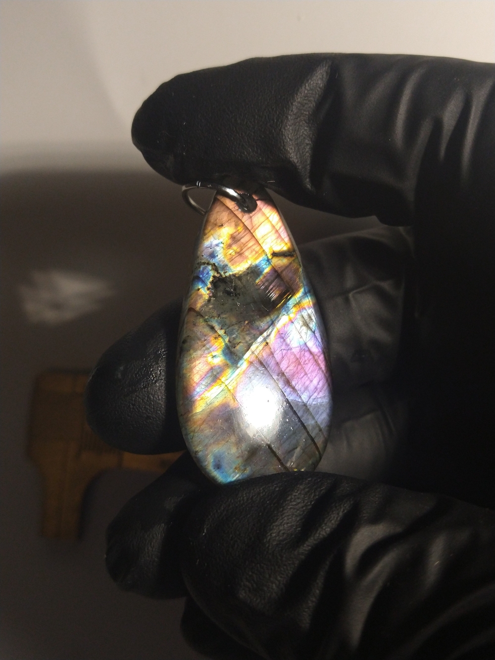Amazing Spectrolite/ Labradorite Pendant With Rare Colors